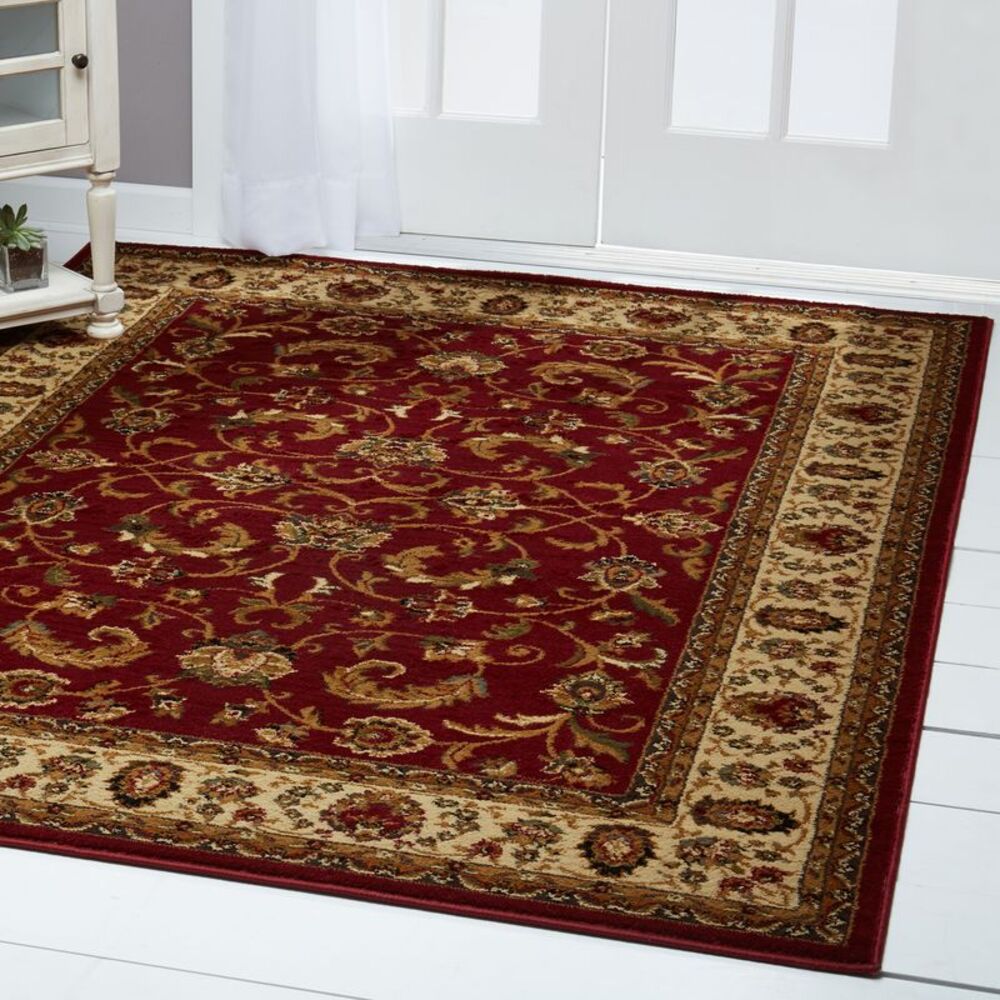 Home Dynamix Area Rugs: Royalty Rug: 3208-215 Red Ivory 1'9"x7'2